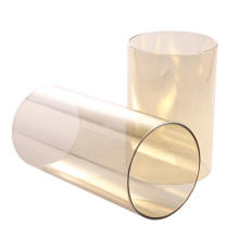 Modern Cylinder Amber Paint Color Borosilciate Glass Lamp Shade Lighting Fixture Replacement Lampshade